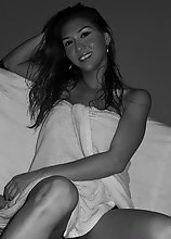 Beautiful TS Sapphire Young in Sensual Black And White Pictures
