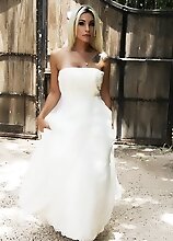Angeles Cid in a wedding dress